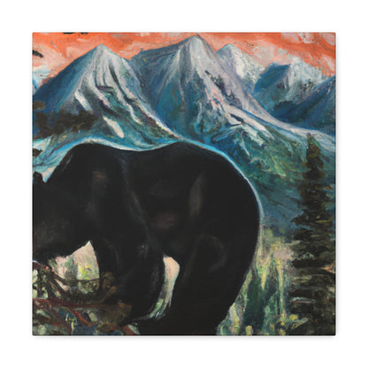 "Black Bear Unfathomable" - Canvas