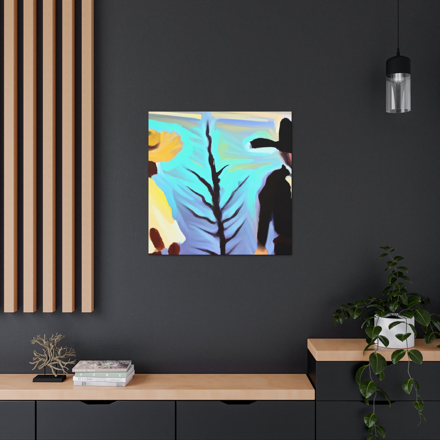 "Ponderous Ponderosa Scene" - Canvas