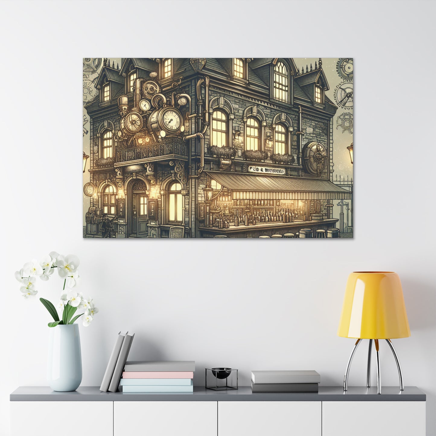 Steamy Alehouse Revelry - Canvas