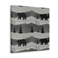 "Black Bear in Deco" - Canvas