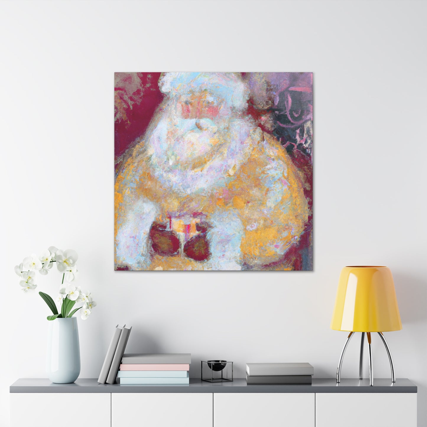 Santa in Abstracted Form - Canvas