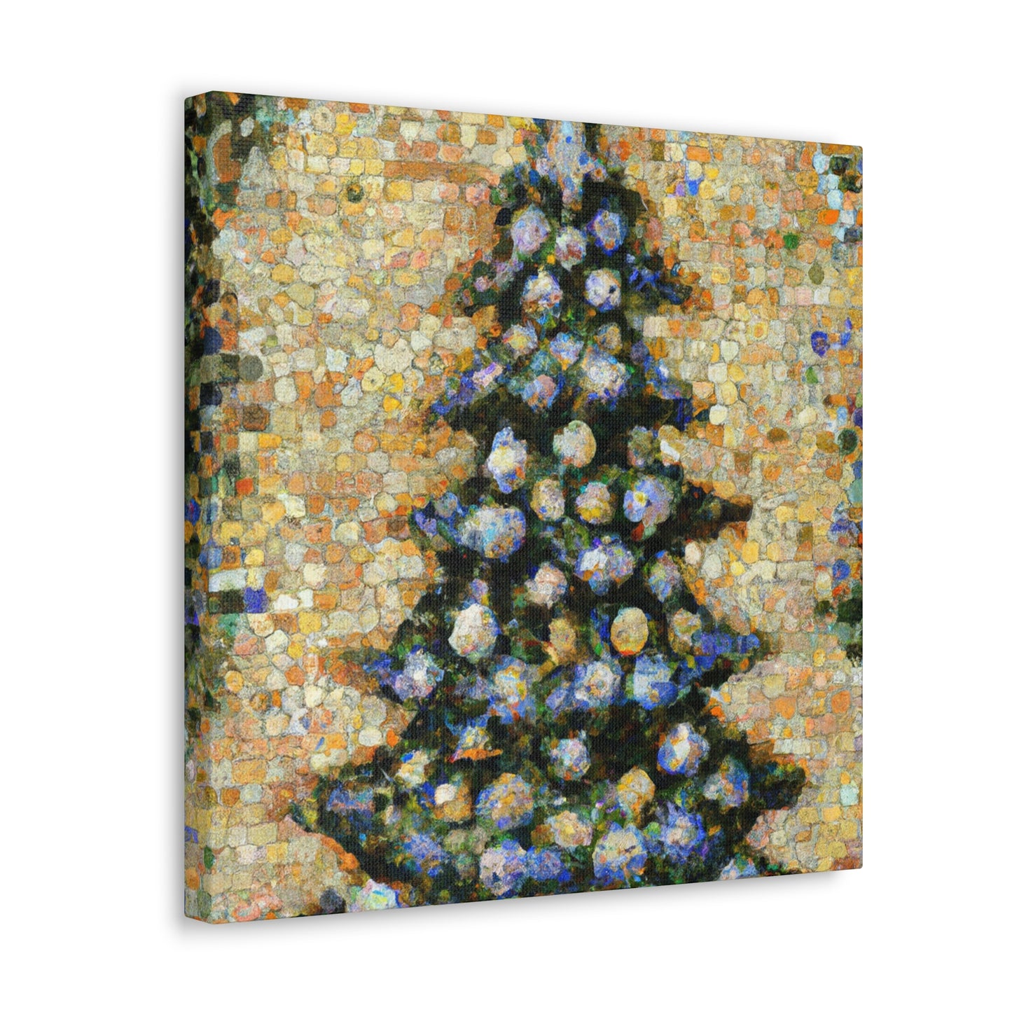 Christmas Tree Pointillism - Canvas