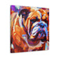 "Bulldog in Impressionism" - Canvas