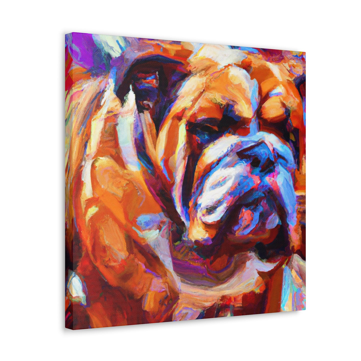 "Bulldog in Impressionism" - Canvas