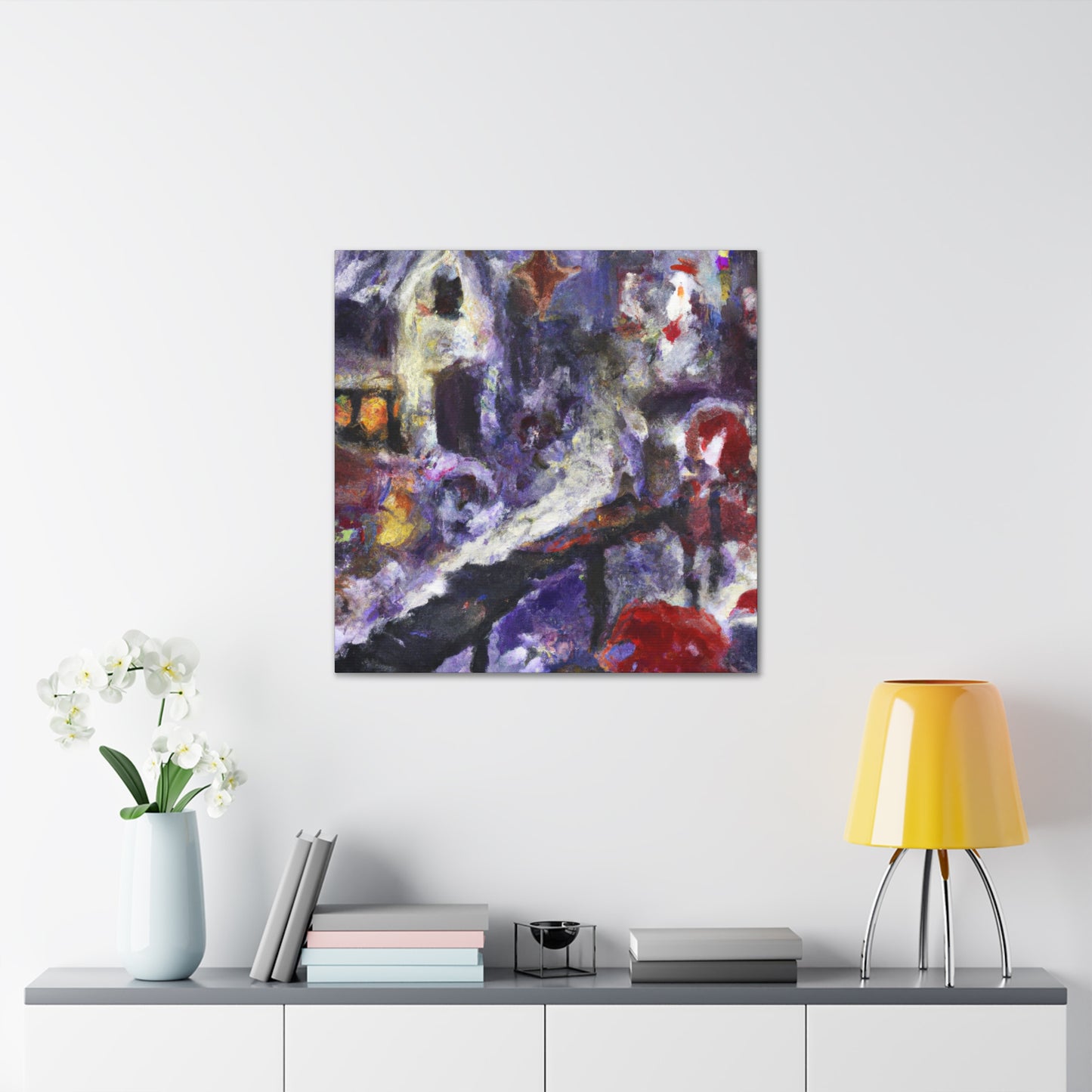 Santa's Workshop Abstraction - Canvas