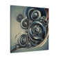 "Reflective Revolutions: Hubcaps" - Canvas