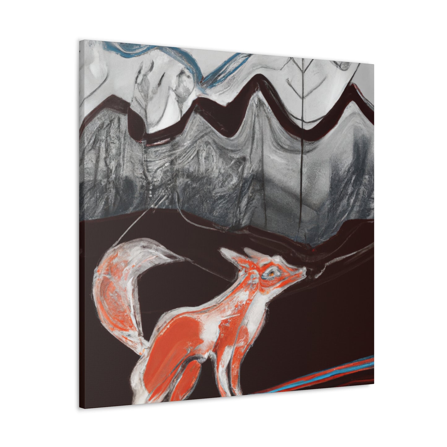 Fox in Reflection - Canvas