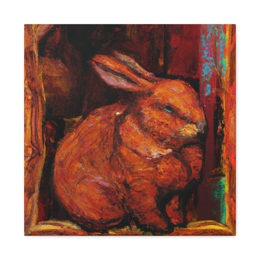 Rabbit in Neoclassicism - Canvas