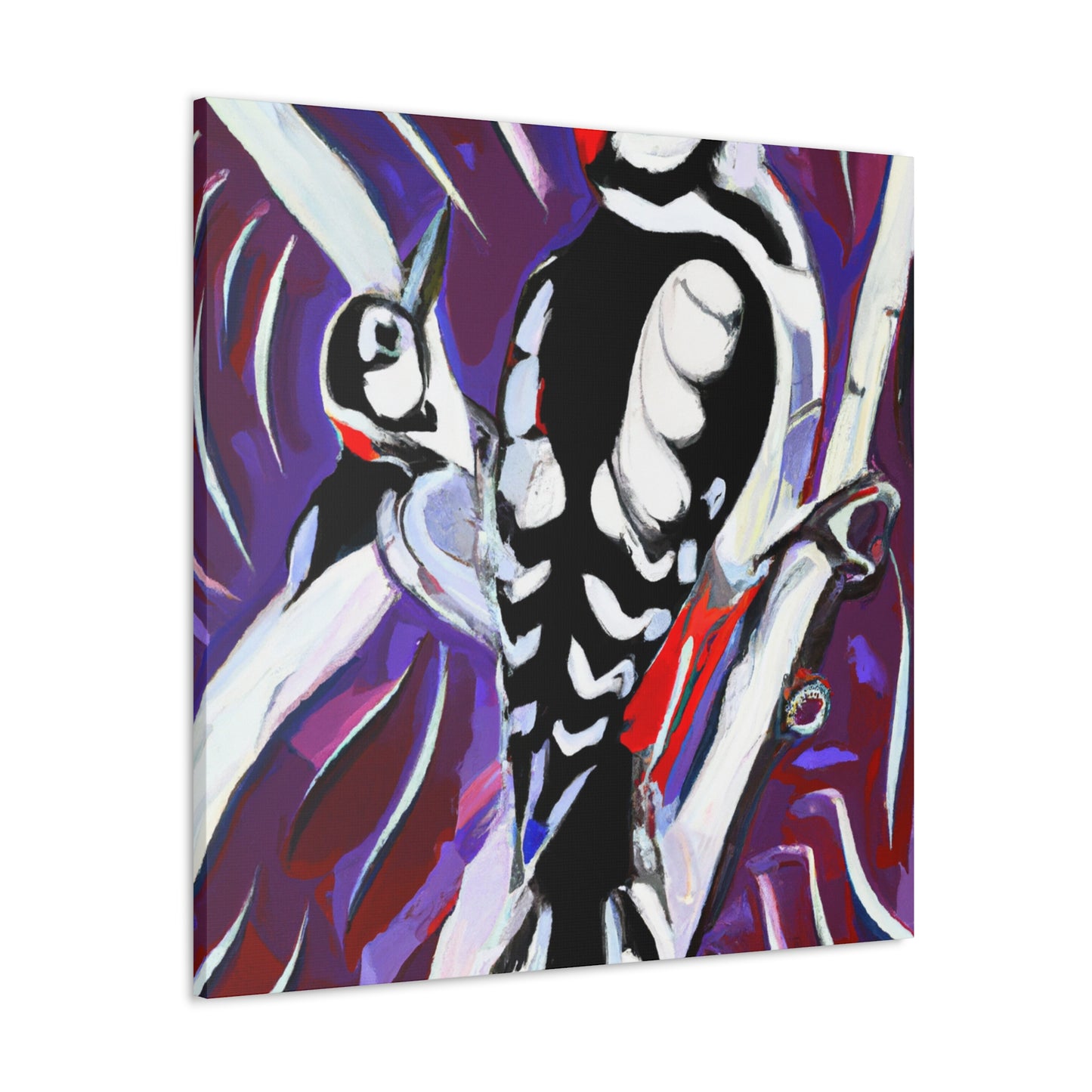 Downy Woodpecker Dreaming - Canvas