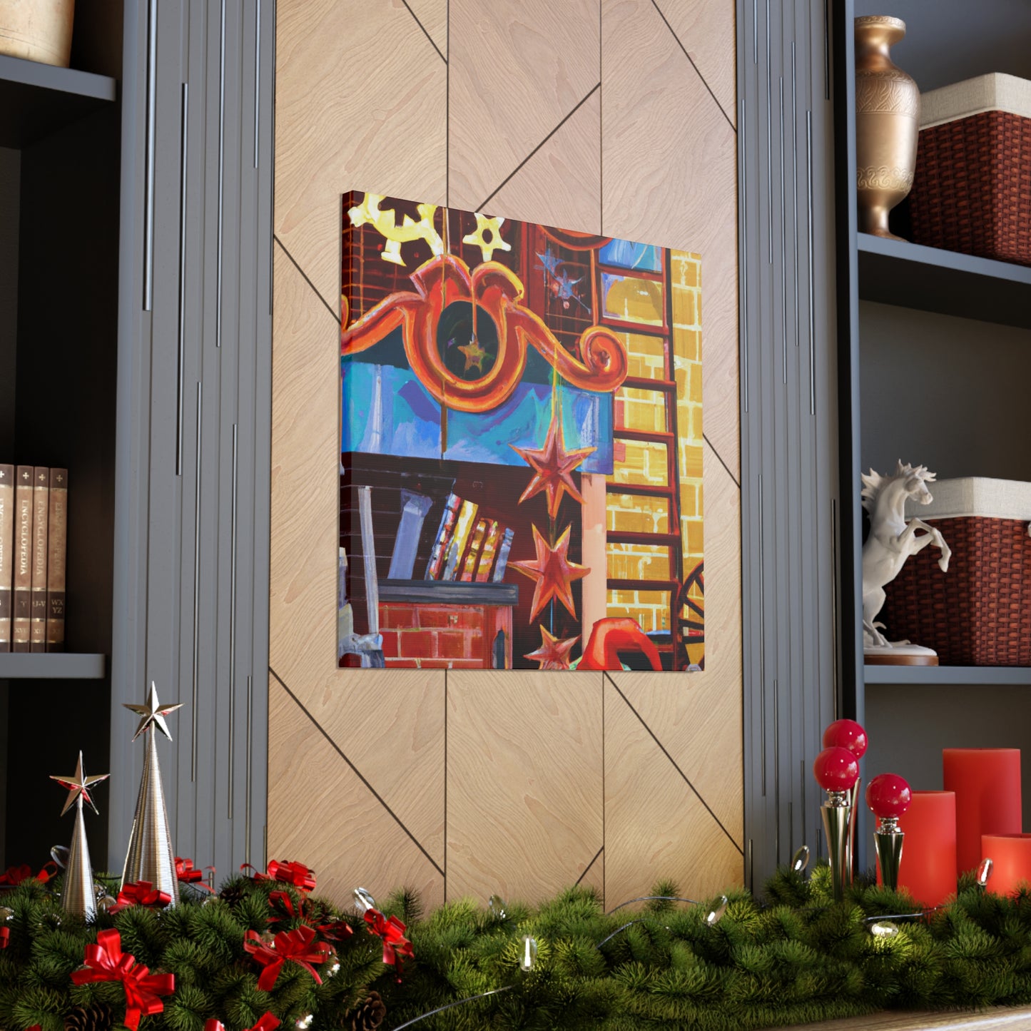 Santa's Workshop Splendor - Canvas