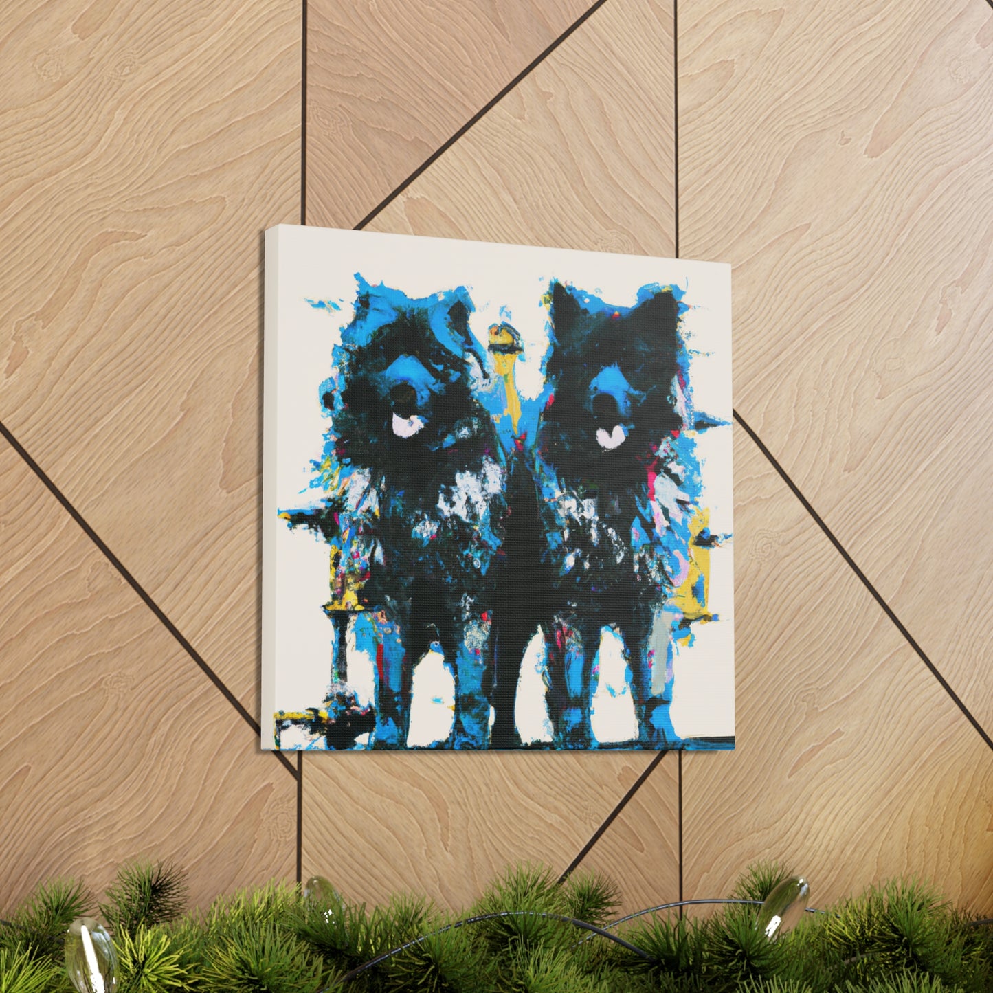 "Keeshond Through Time" - Canvas