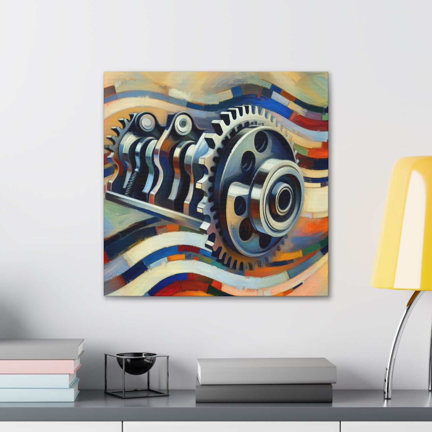 "Industrial Symphony of Camshaft" - Canvas