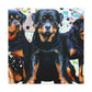 Powerful Rottweiler Pose - Canvas