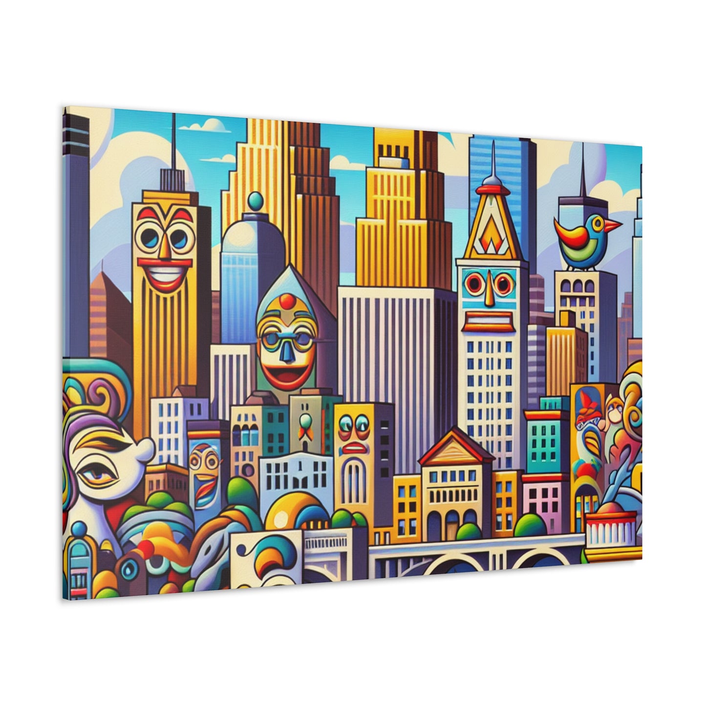 Cityscape Symphony Minneapolis - Canvas