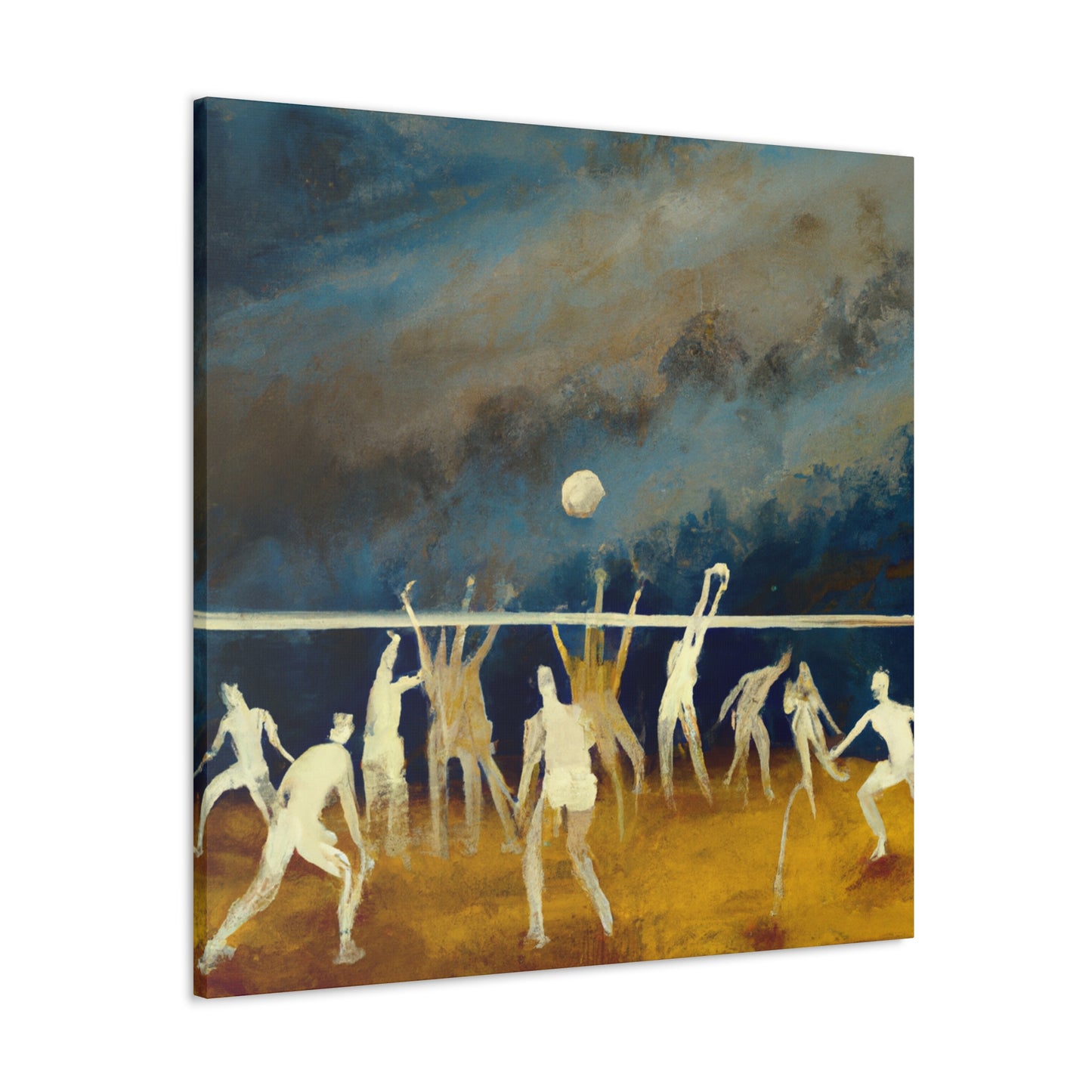 "Volleyball Vibrant Hues" - Canvas