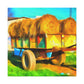 Hay Wagon Reflection - Canvas