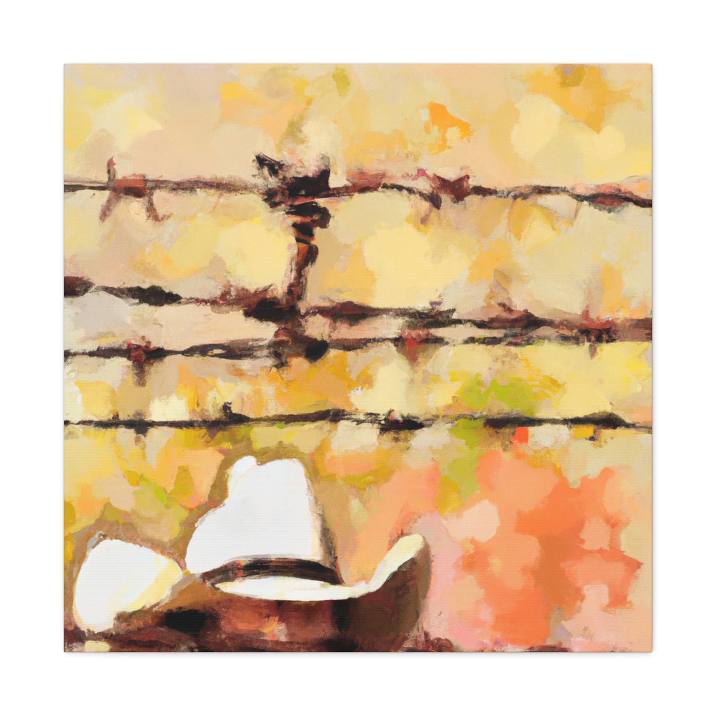 Barbed Wire Freedom. - Canvas