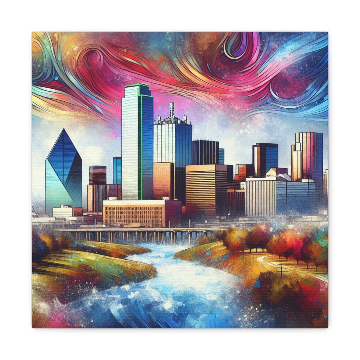 Vintage Dallas Dreamscape - Canvas