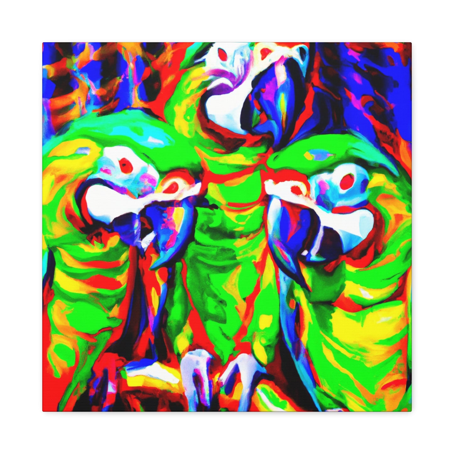 Parrots of the Amazon - Canvas