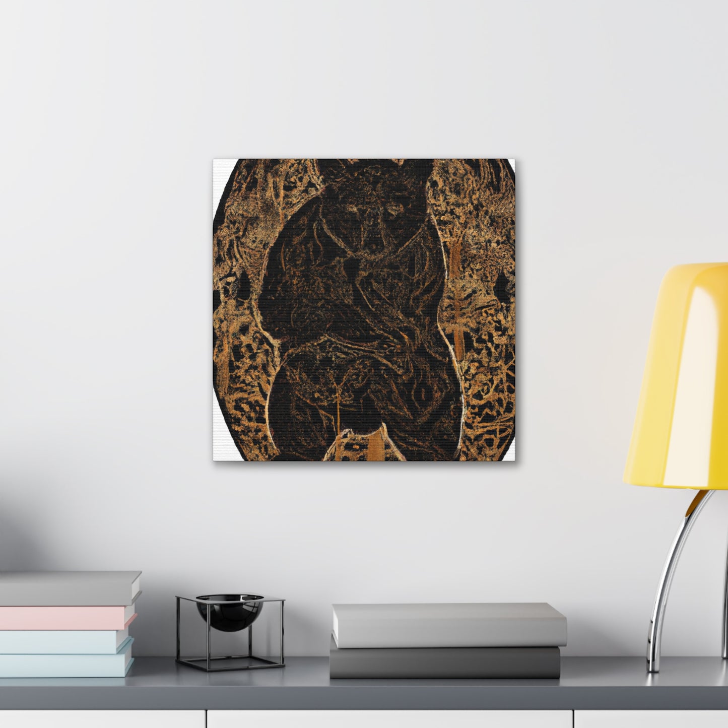 "Brown Bear in Rococo" - Canvas