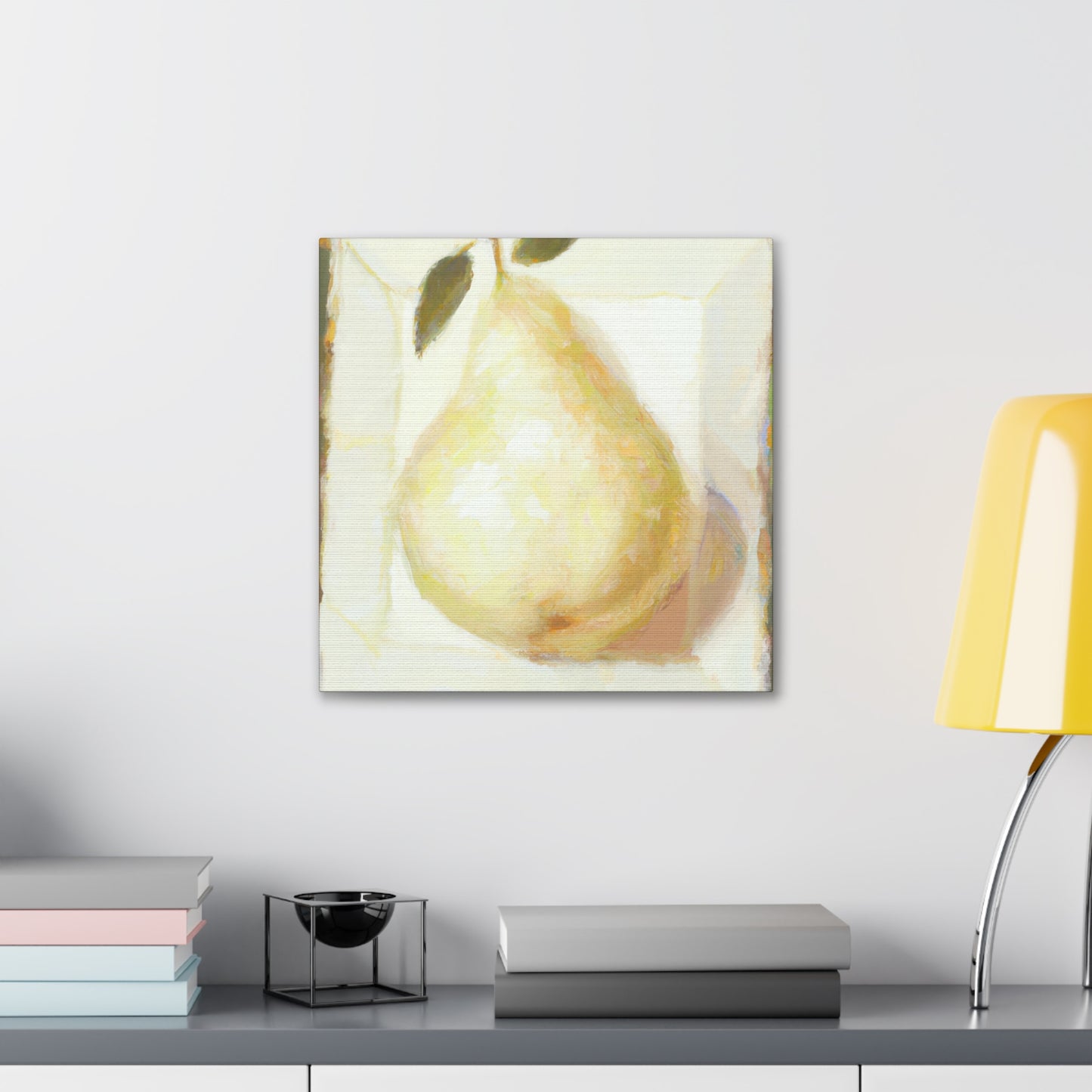 Pear in Soft Hues. - Canvas