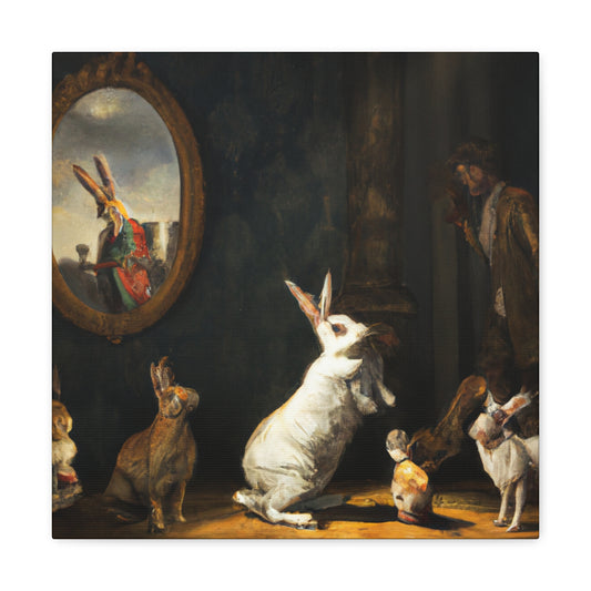 Rabbit in Baroque Glory - Canvas