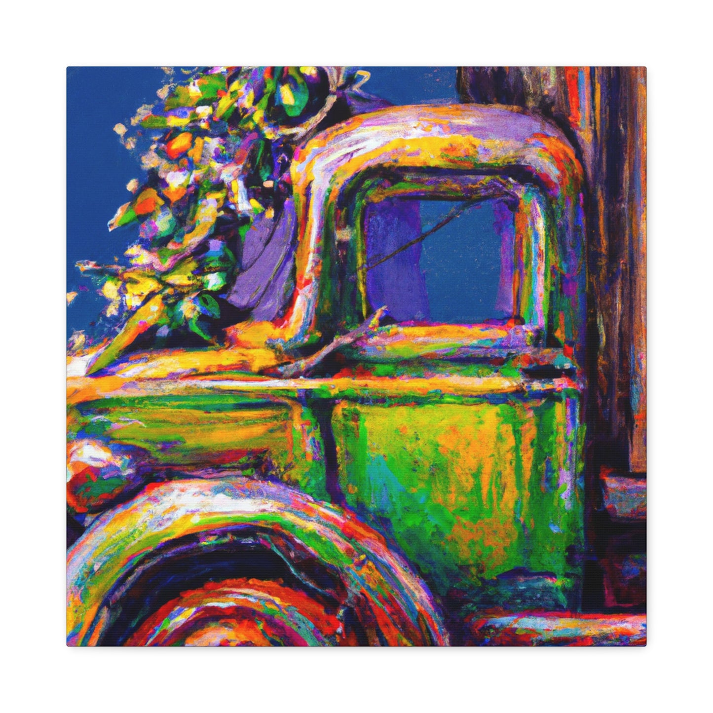 "Yuletide Delivery Wagon" - Canvas