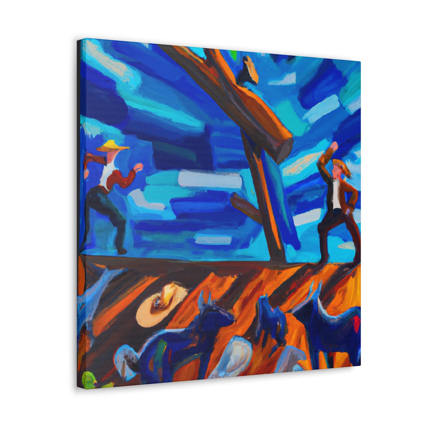 "Picket Line Protest Painting" - Canvas