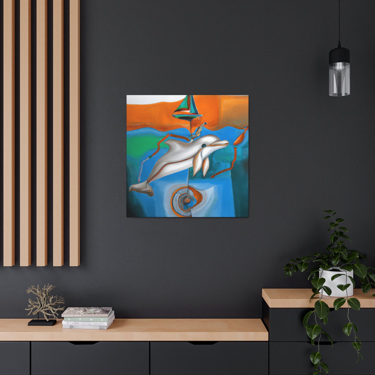 Dolphins in Dreamland - Canvas