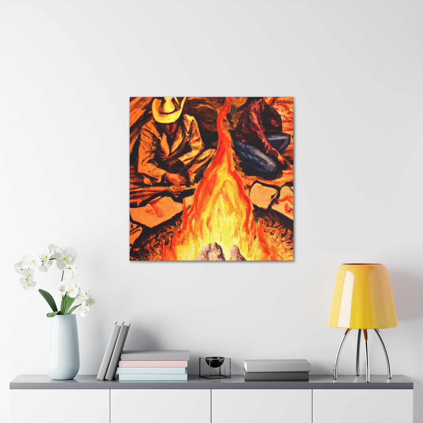 Campfire by Candlelight - Canvas