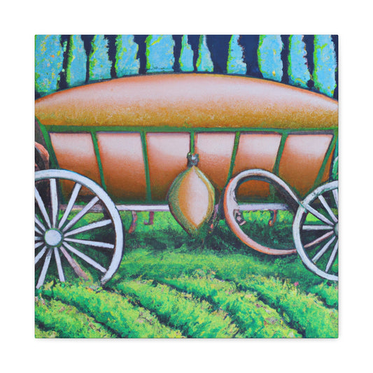 "Hay Wagon in Bloom" - Canvas