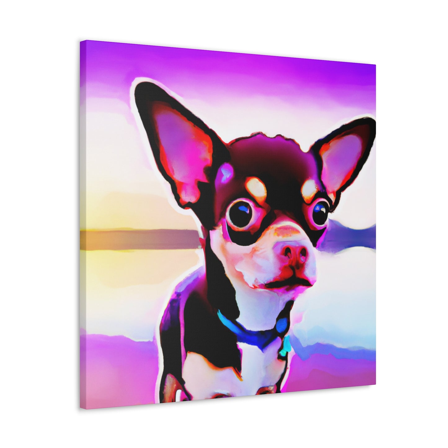 "Chihuahua's Joyful Dance" - Canvas