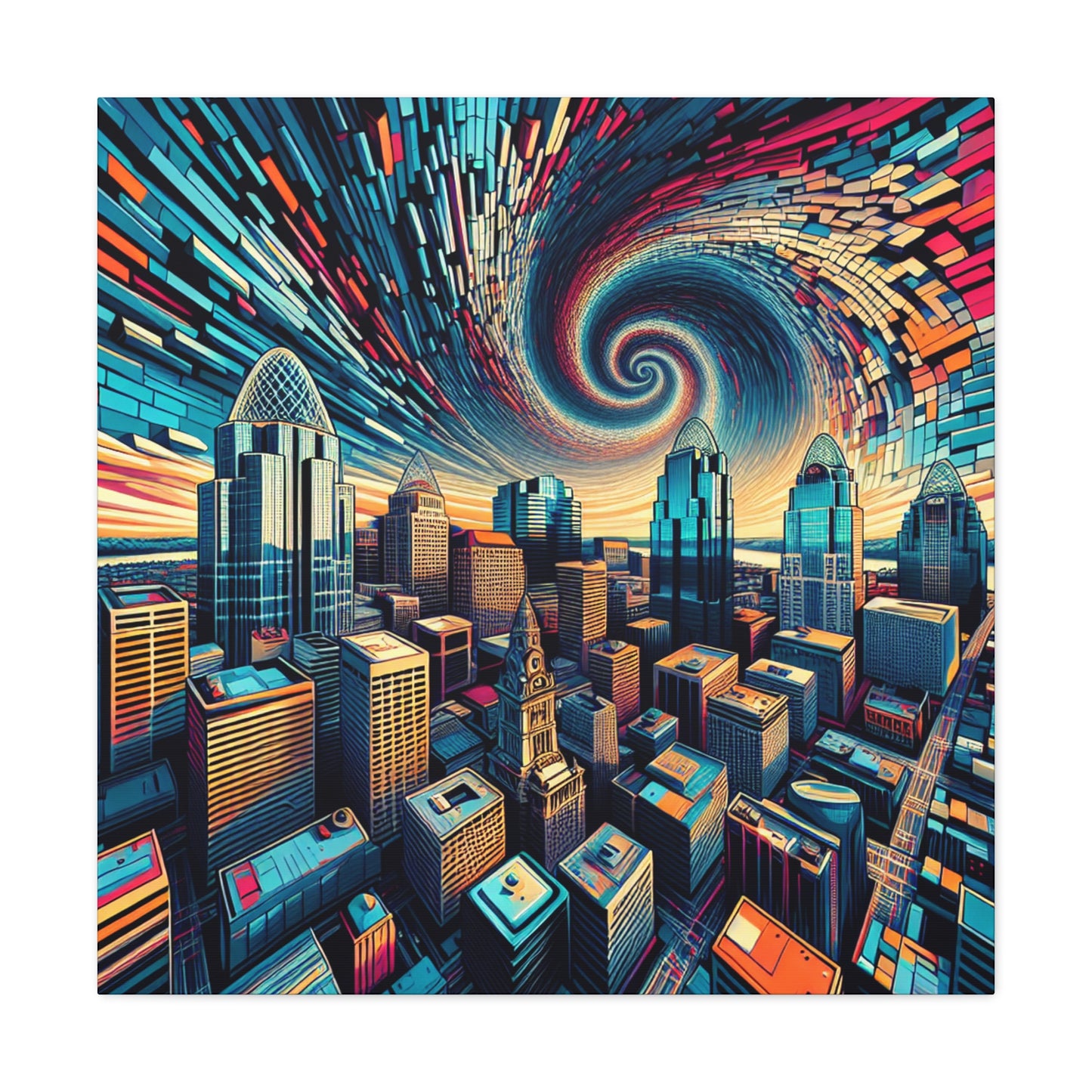 "Vibrant Cincinnati Dreams" - Canvas