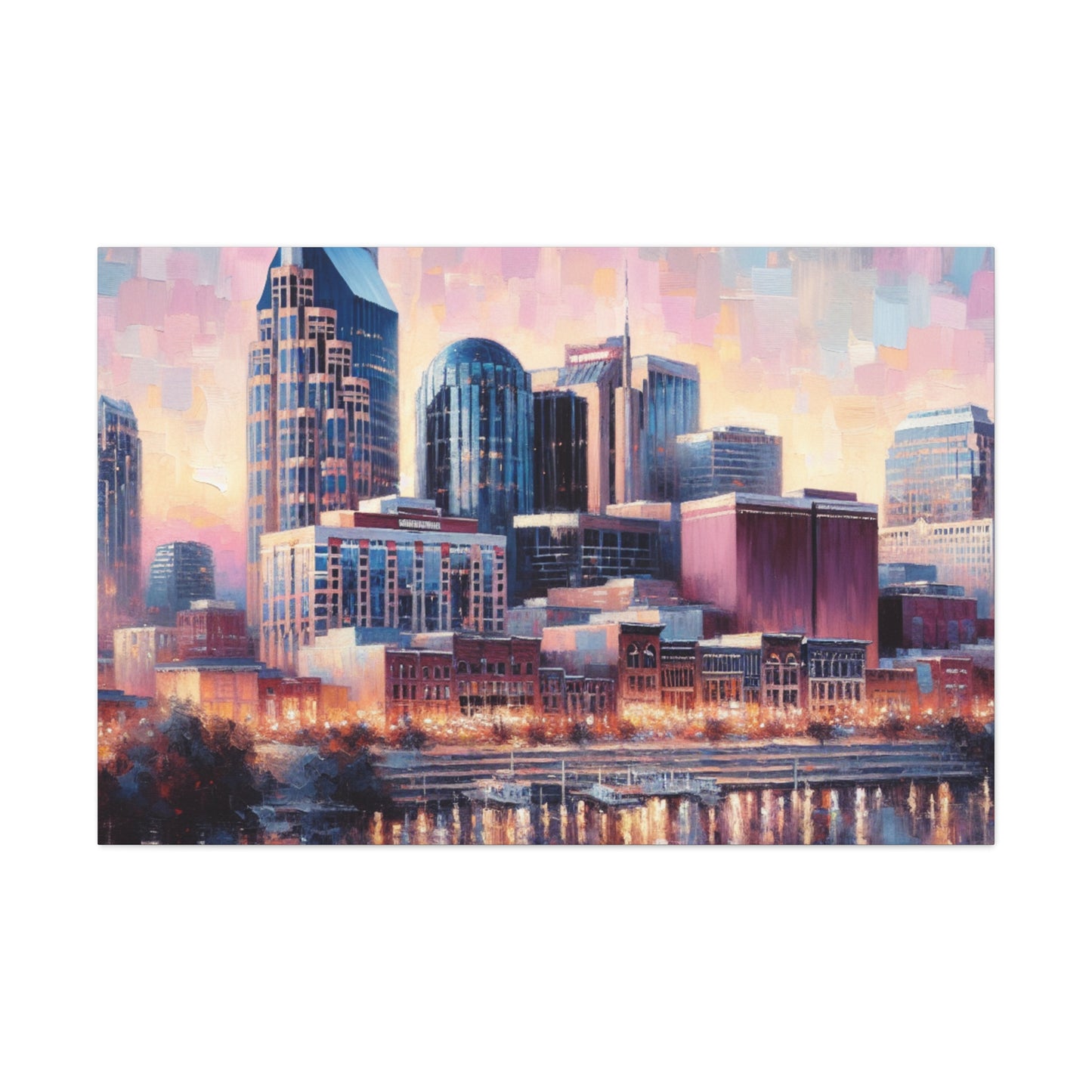 "Nashville's Vibrant Melodies" - Canvas