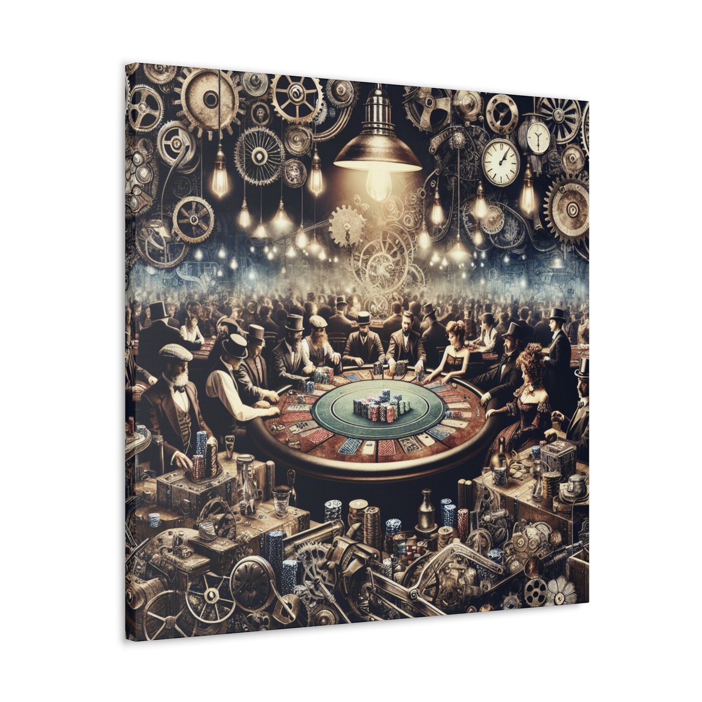 "Mechanical Gamblers' Gathering" - Canvas