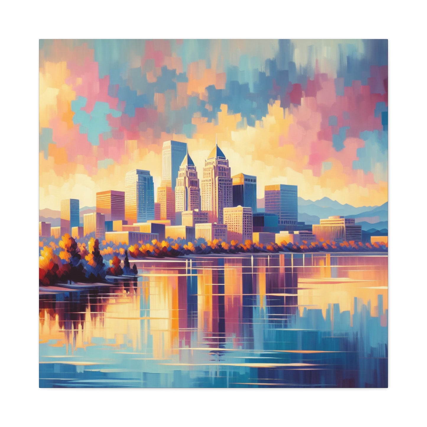 "Vibrant Enchantment: Salt Lake" - Canvas