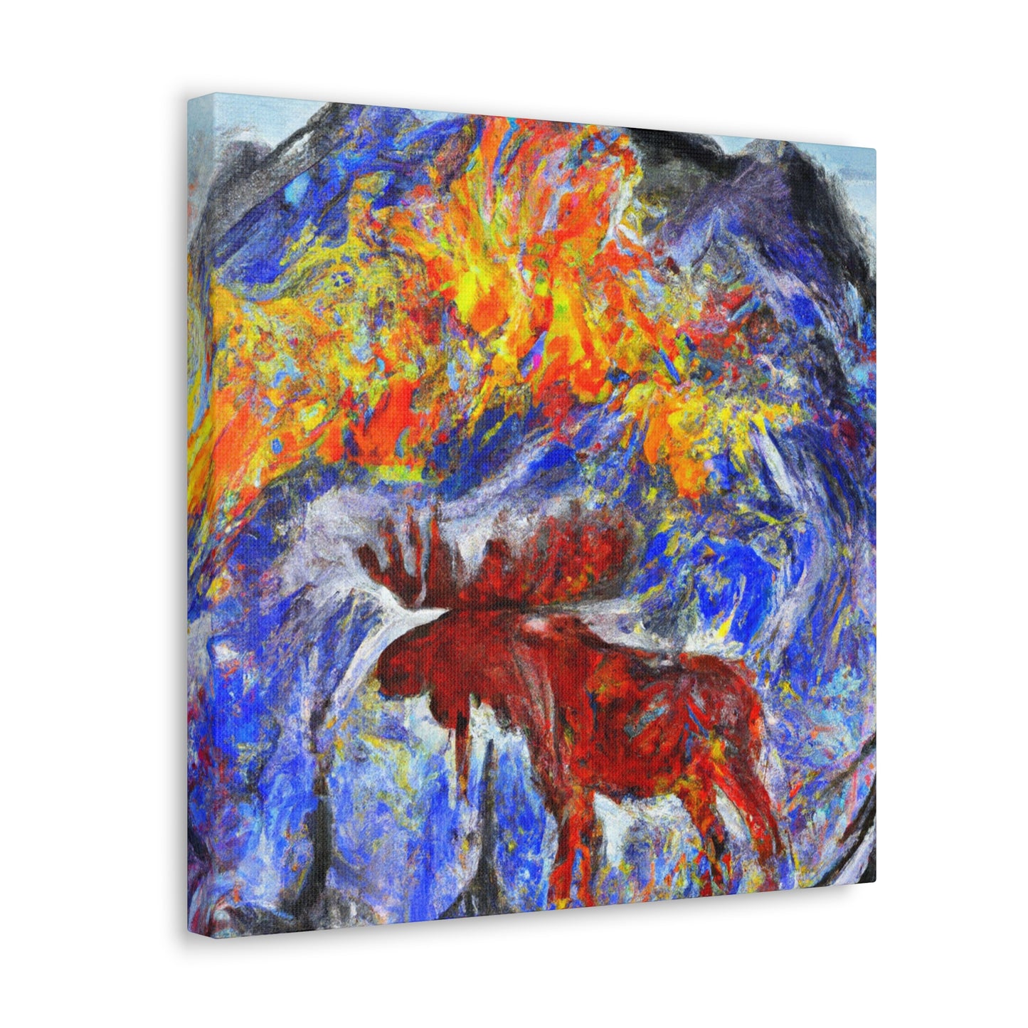 Elk Amidst Impressionism - Canvas