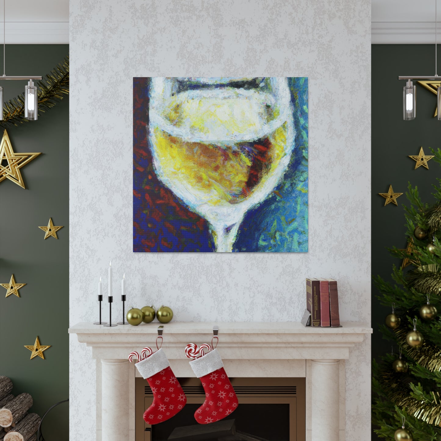 "Wine Glass Enraptured". - Canvas