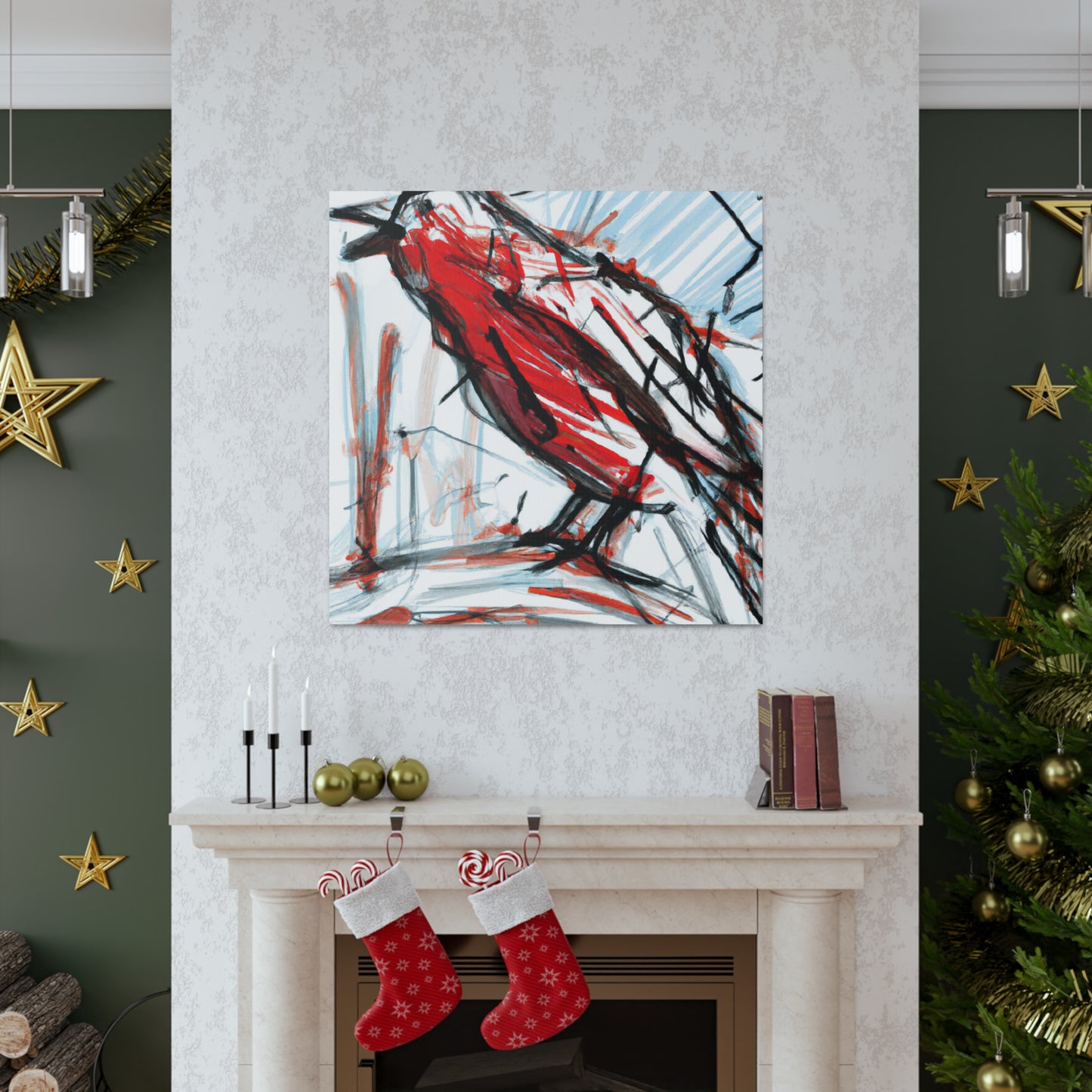 Red-winged Blackbird Abstraction - Canvas