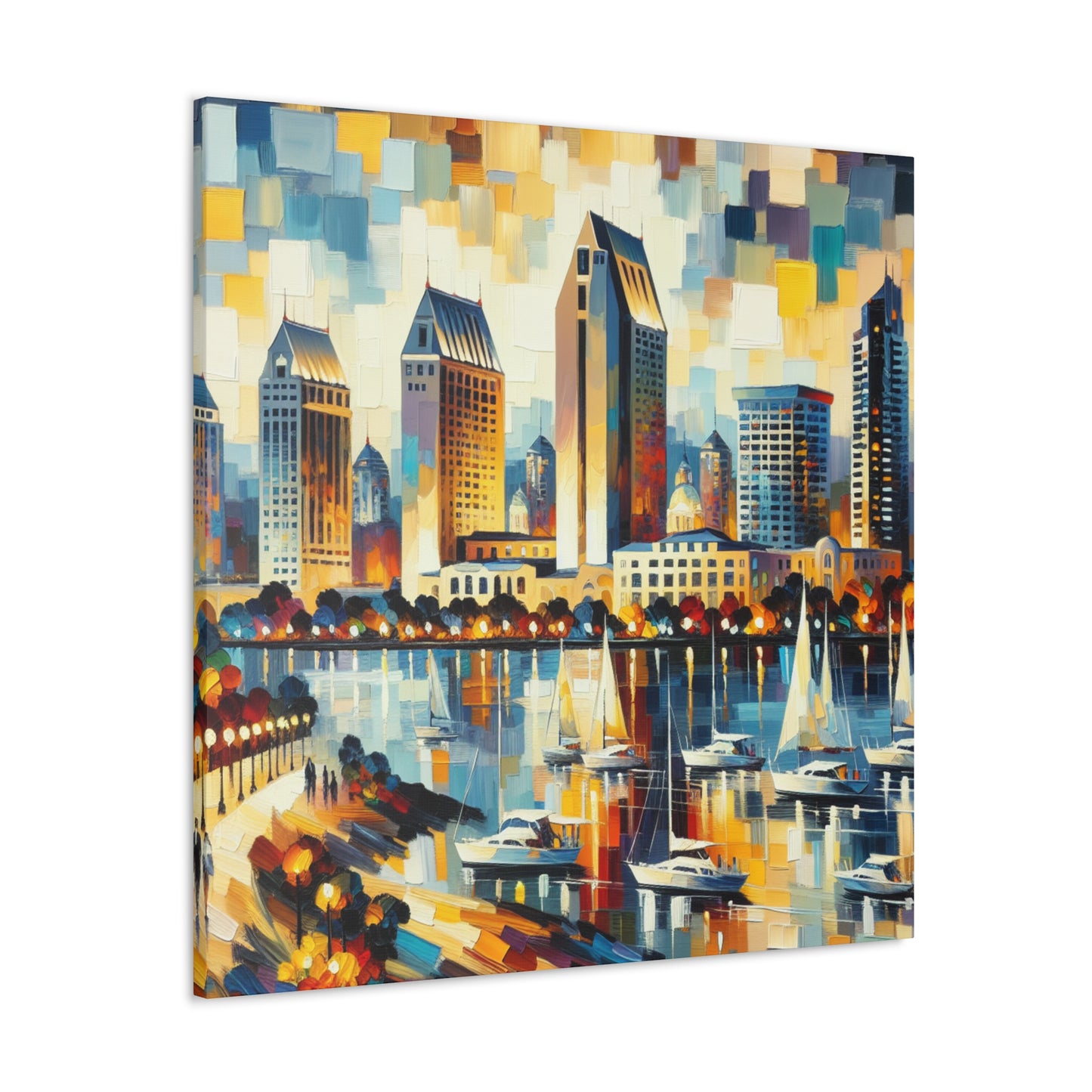 "Vibrant Coastal Impressions" - Canvas