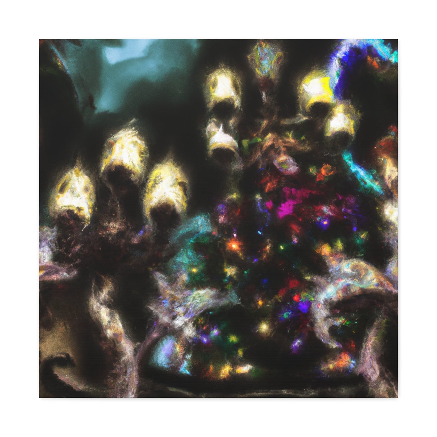 "Christmas Lights Enchantment" - Canvas