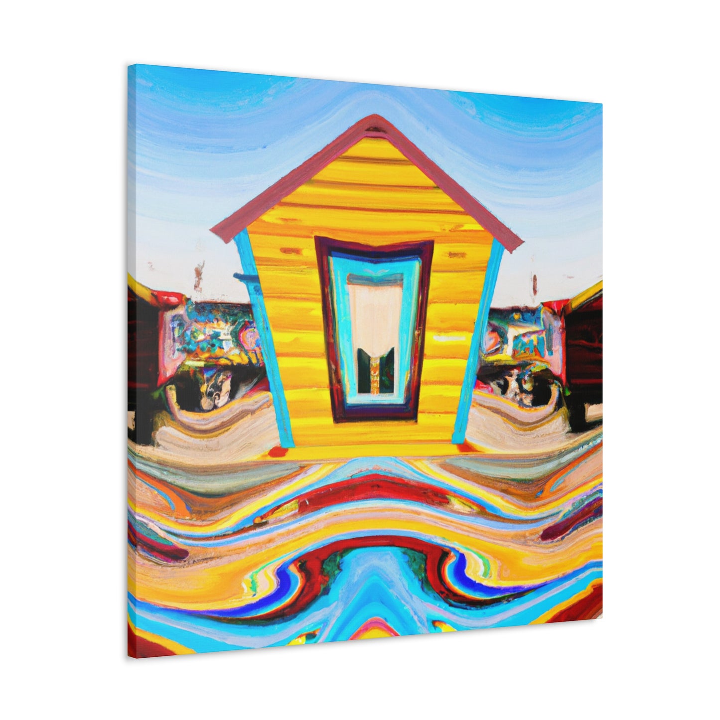 "Beach Hut Blissful Bliss" - Canvas