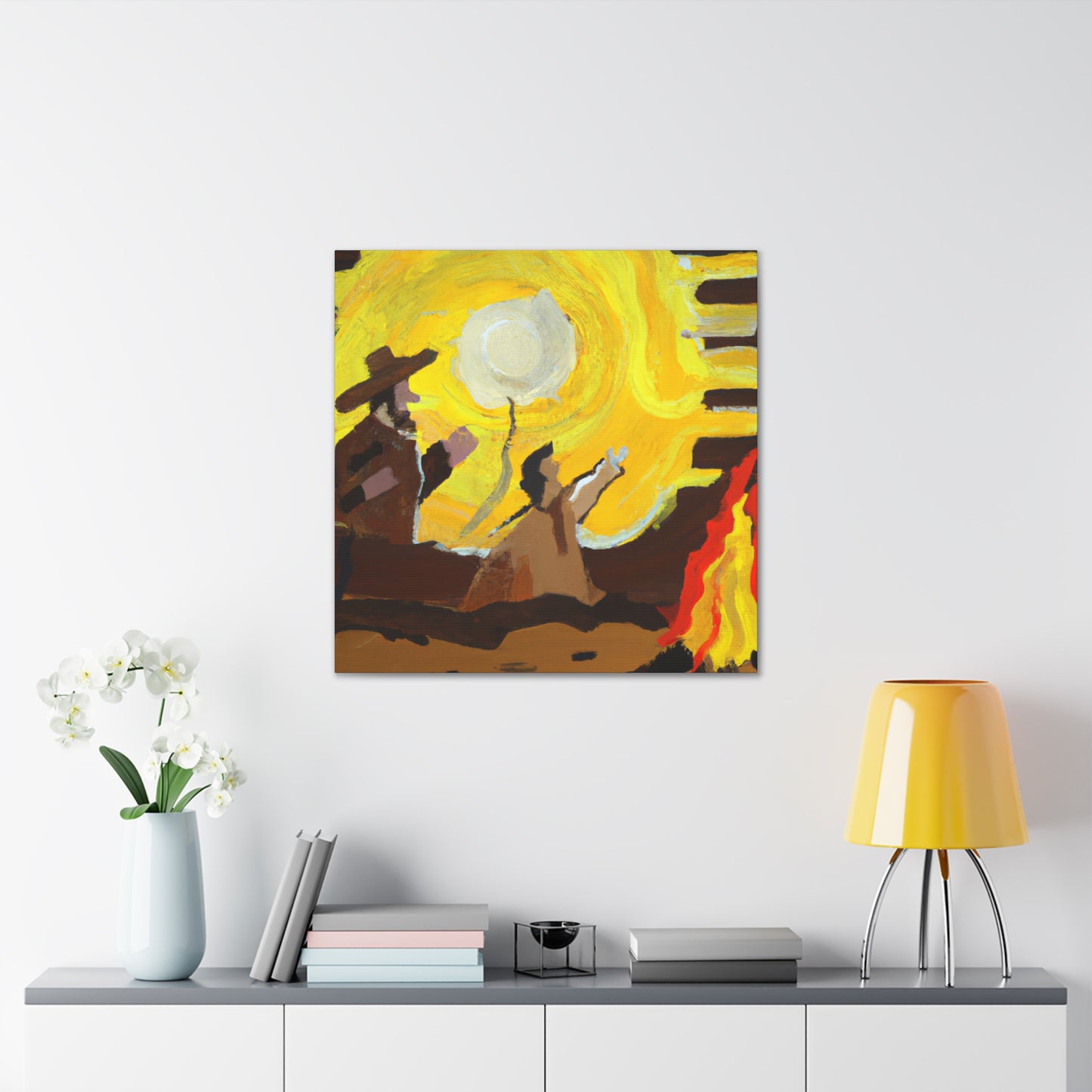 Campfire in the Night - Canvas