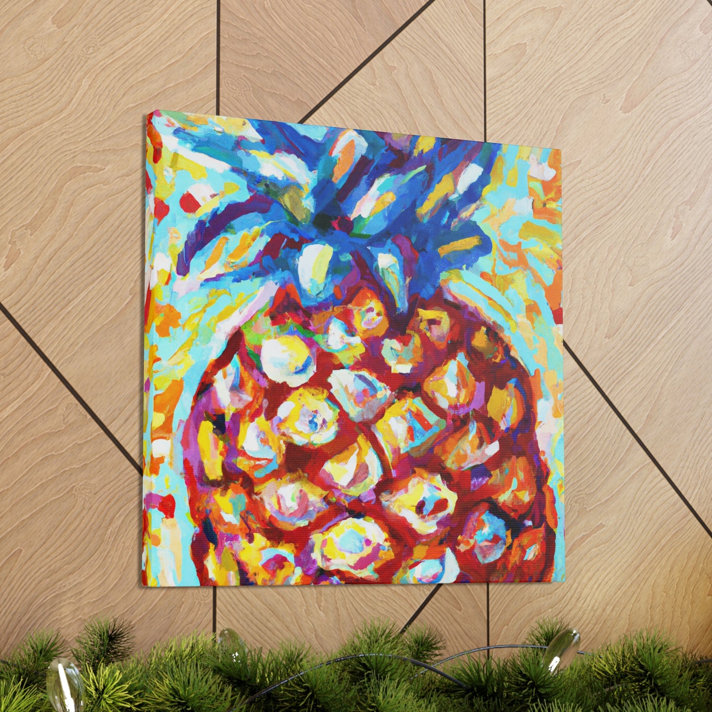 Pineapple Pointillism Dream - Canvas