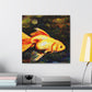 "Gilded Goldfish Glowing". - Canvas