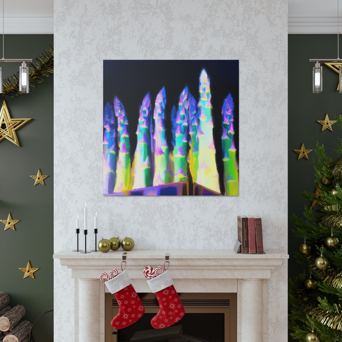 Asparagus in Art Deco - Canvas