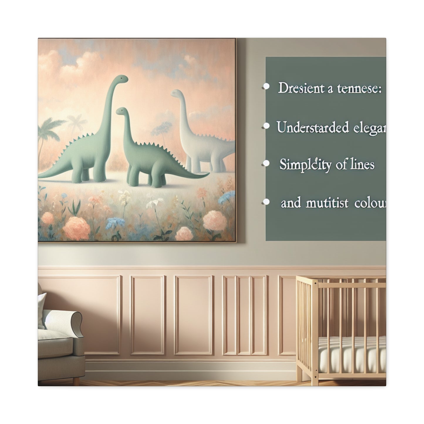 Whimsical Prehistoric Dreams - Canvas