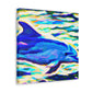 "Dolphin on the Waves" - Canvas