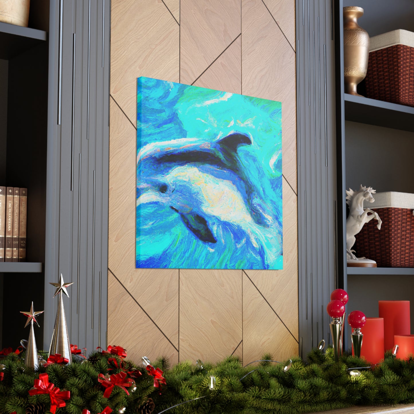 Dolphins at Playtime - Canvas