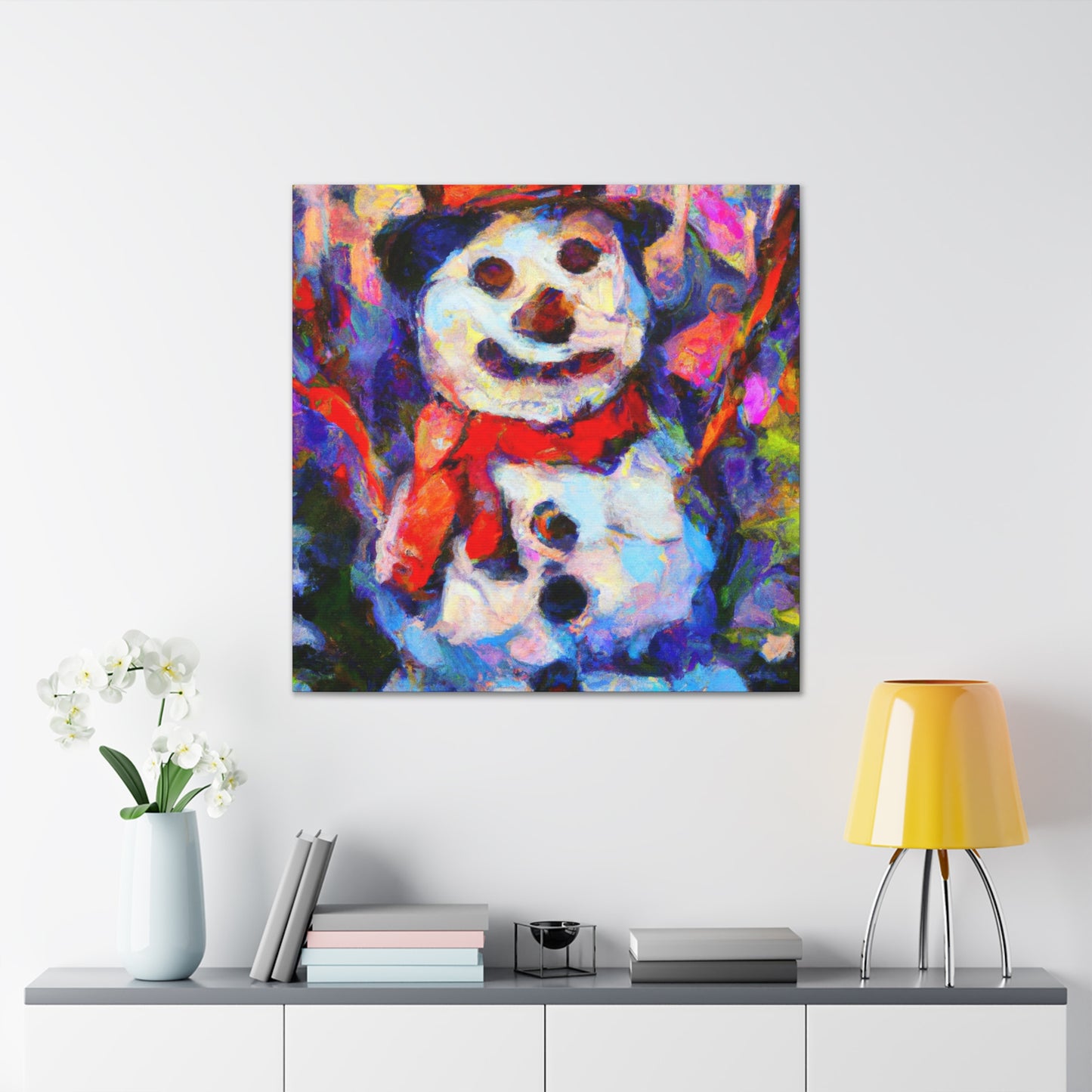 Snowman in Fauvism - Canvas